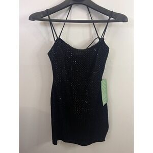 City Triangles Womens Black‎ Sequin Dress Size 7 (NWT)